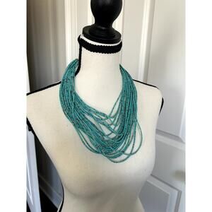 BohoTurquoise Multi-Layer Beaded Necklace
